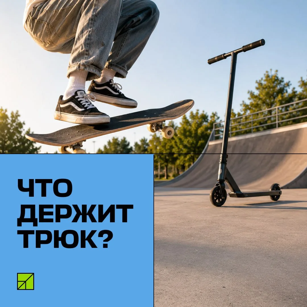 🛹 🛴Что общего у самоката и скейтборда? Дека!