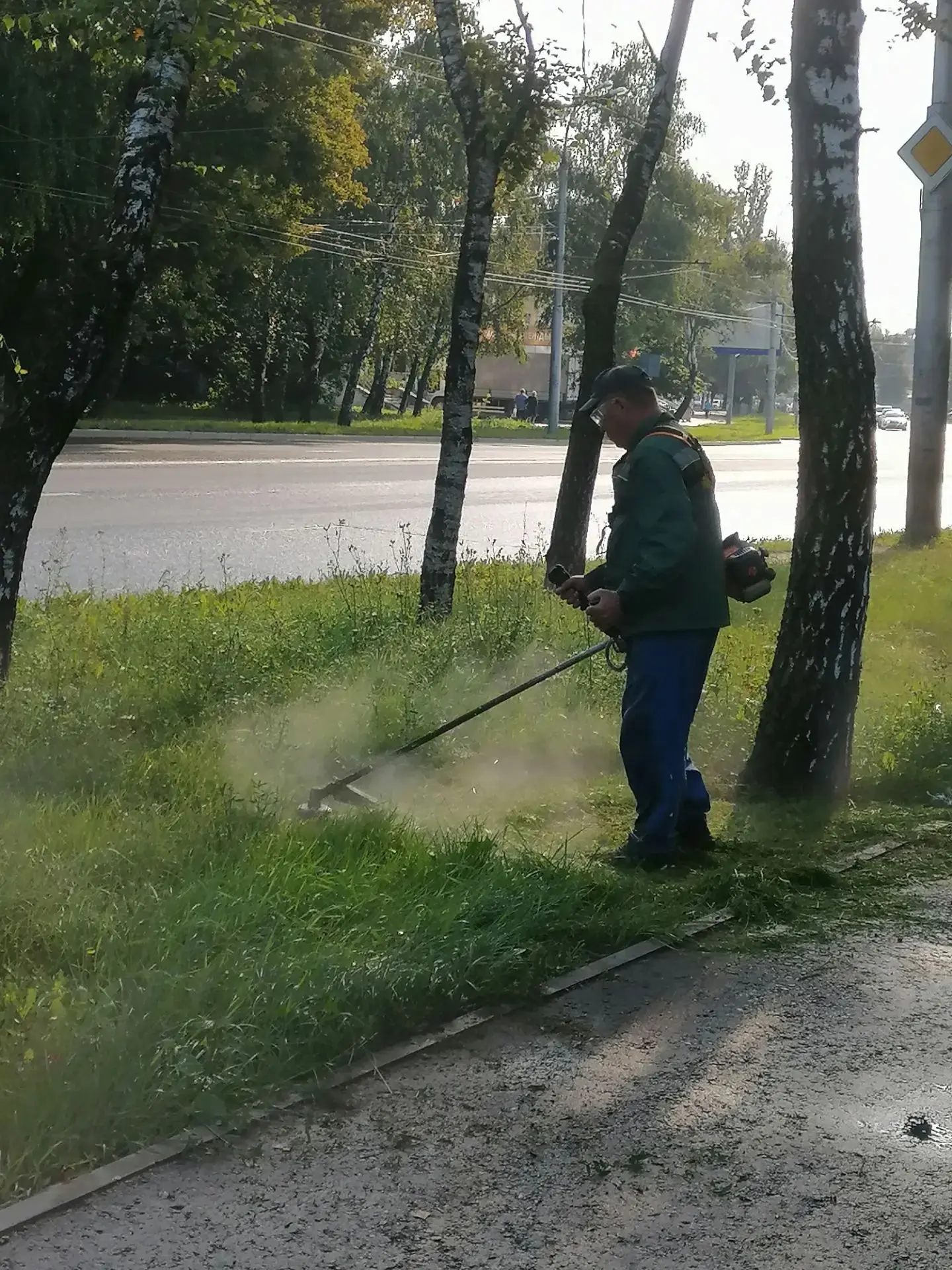 Специалисты МБУ "Пензавтодор" проводят покос травы на обочинах дорог и в других обществ...