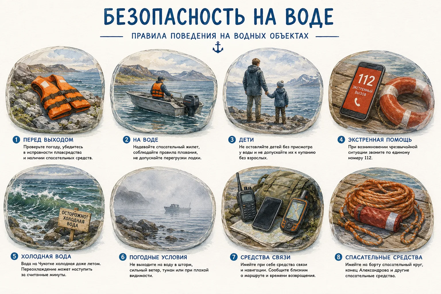 Друзья, напоминаем вам о правилах безопасного поведения на водных объектах.
