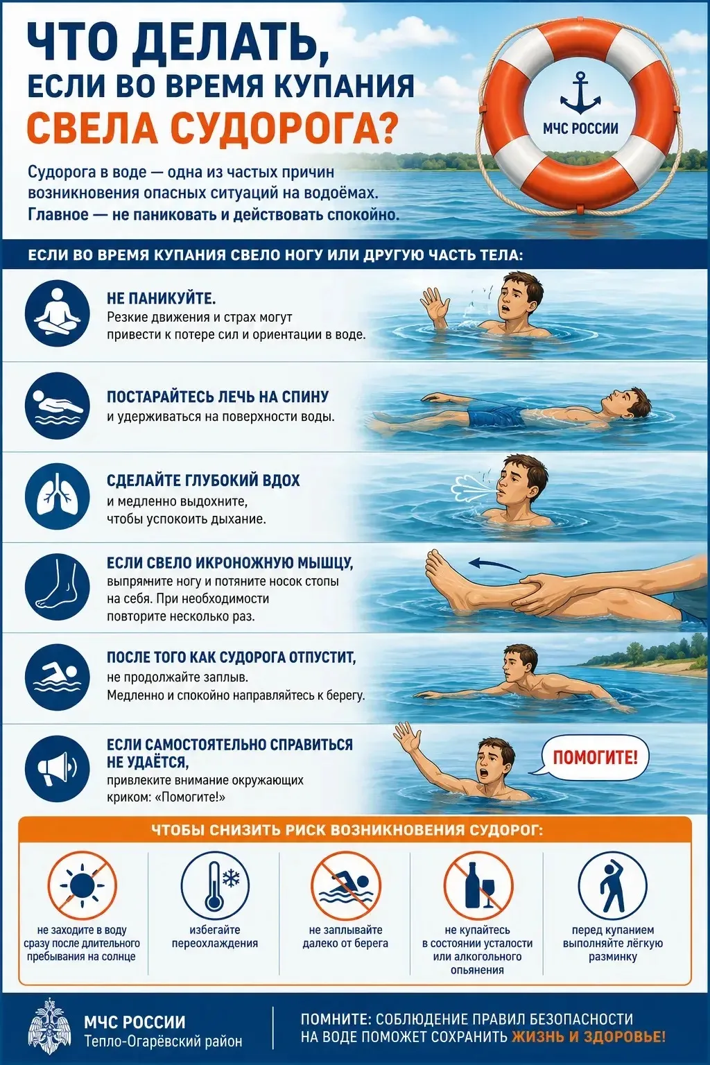 🏊‍♂️ Что делать, если во время купания свела судорога?

Судорога в воде — одна из частых причин воз
