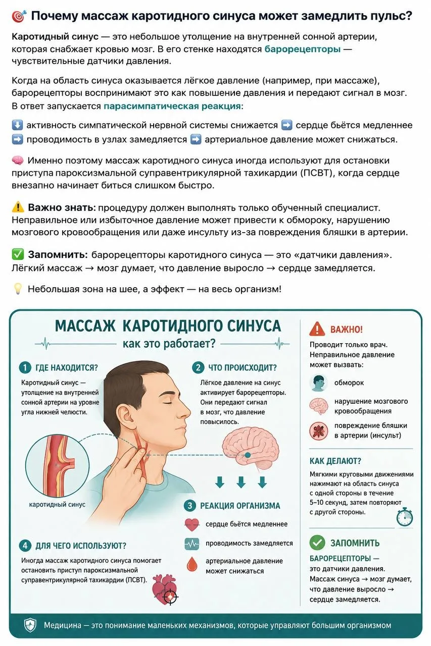 🫀 Почему при вдохе пульс учащается, а при выдохе замедляется?