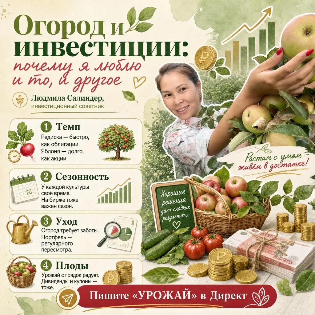 🌱Огород и инвестиции: почему я люблю и то, и другое

Выхожу утром во двор. Смотрю: огурцы только-то