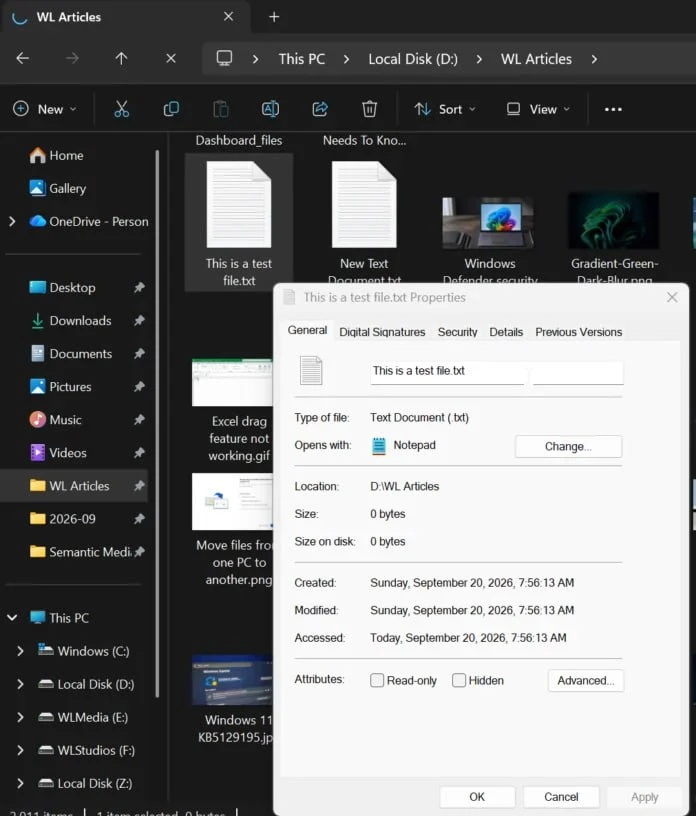 Файловое туннелирование в Windows: причина старой даты создания новых файлов