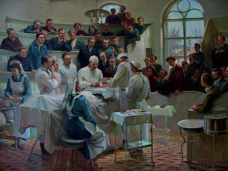 🩺 Как обучали хирургов в XIX веке?

Сегодня в рубрике #врачи_на_картинах — полотно неизвестного худ
