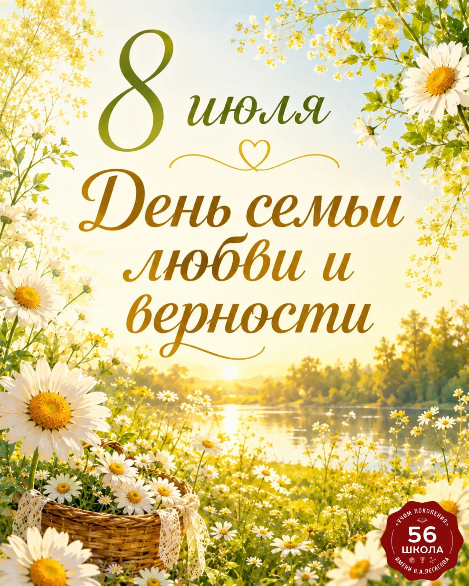 8 июля — День семьи, любви и верности!

🌼 Это тёплый и светлый праздник, который напоминает нам о с