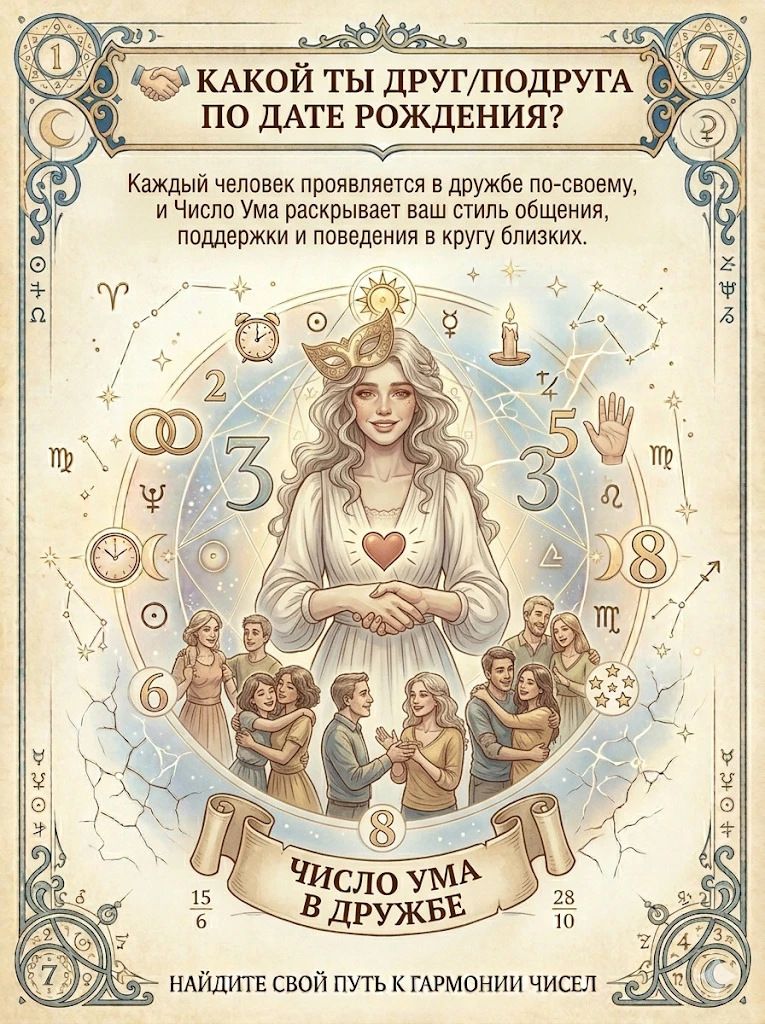 🤝🏻 КАКОЙ ТЫ ДРУГ ПО ДАТЕ РОЖДЕНИЯ?