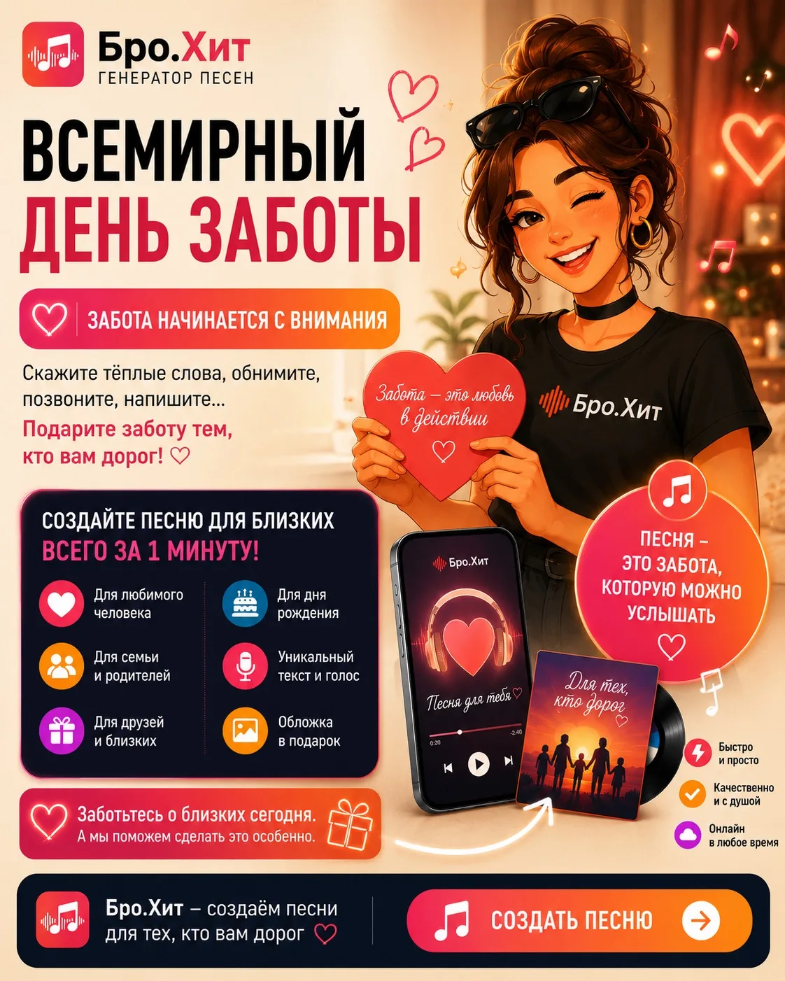 😌 Сегодня отмечается Всемирный день заботы.