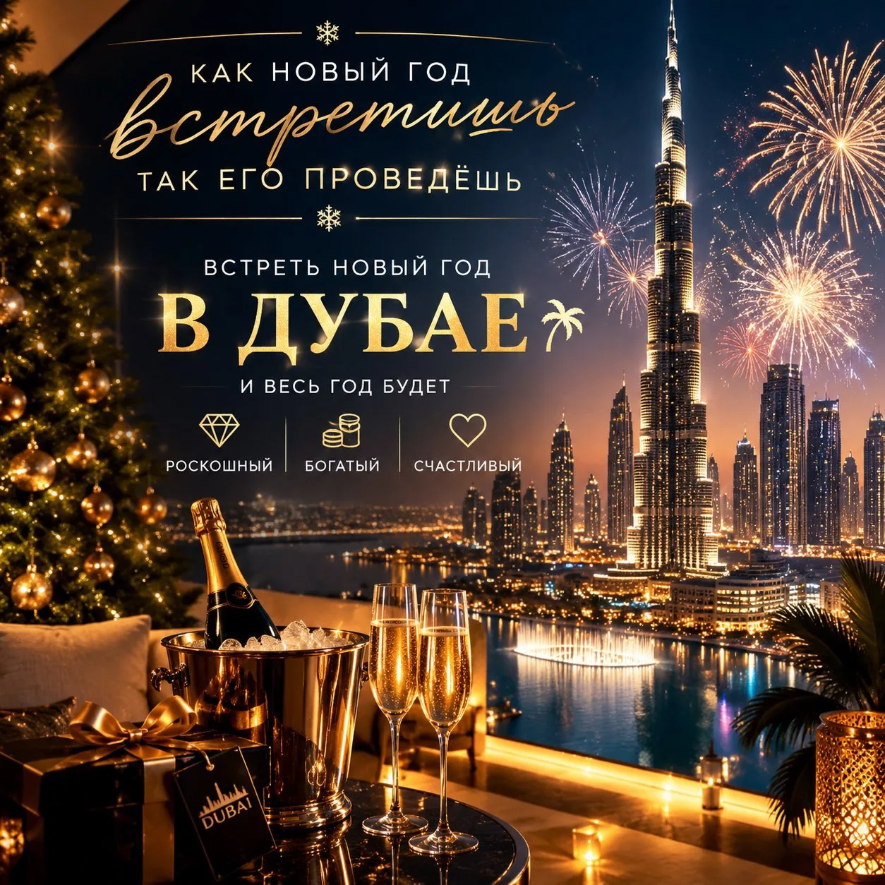 Новый год в Дубае 🔥 цены пушка