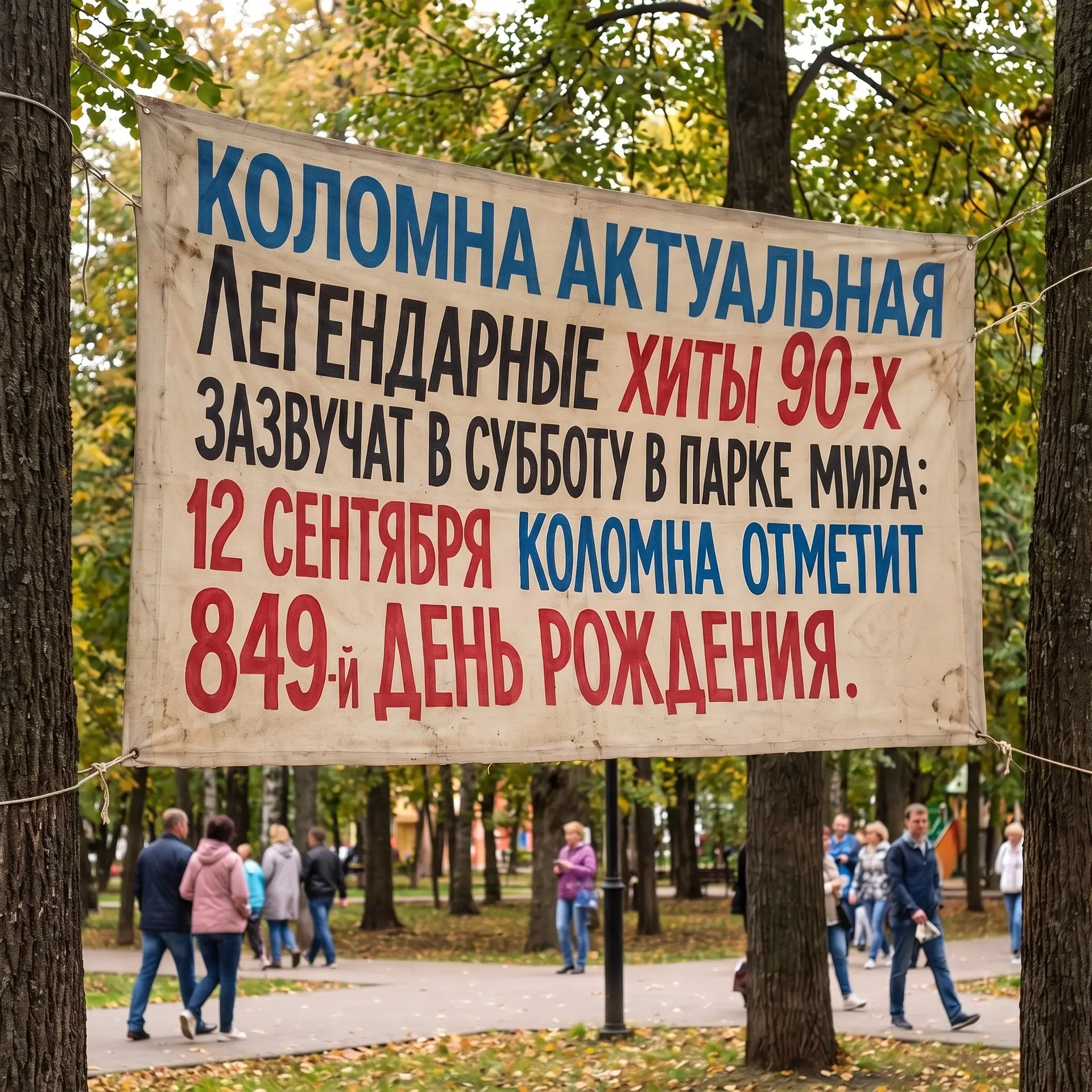 🎼 Легендарные хиты 90-х зазвучат в субботу в парке Мира: 12 сентября Коломна отметит 8...