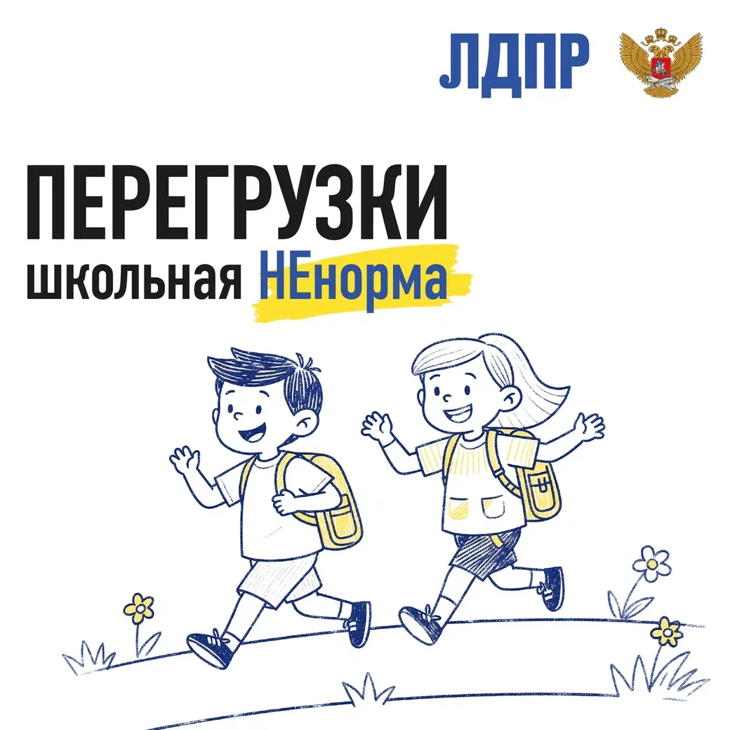 Проект ЛДПР «Перегрузка: школьная ненорма»: вернем детям детство