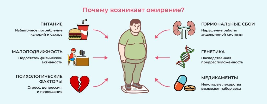 ПРИЧИНЫ ОЖИРЕНИЯ