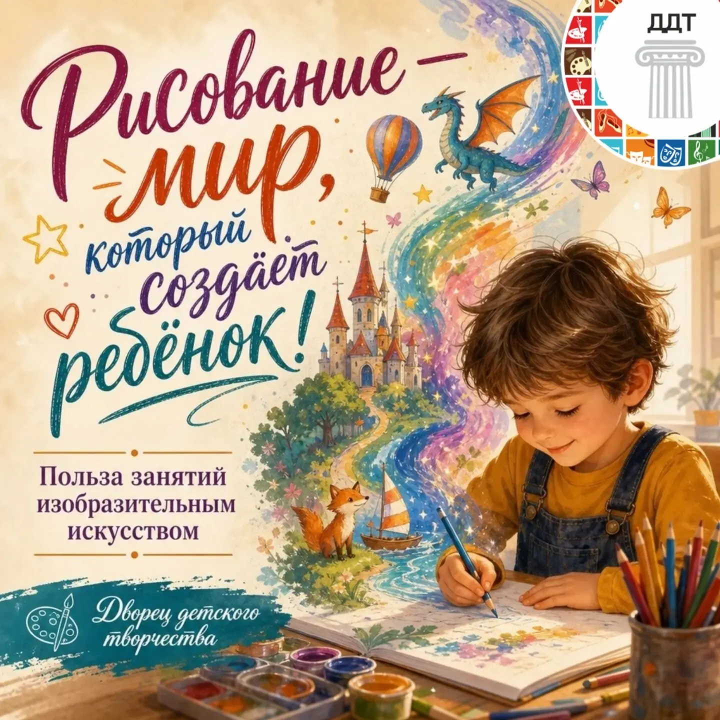 🎨 Рисование — мир, который создаёт ребёнок! 🎨

Рисование — один из самых естественных способов сам