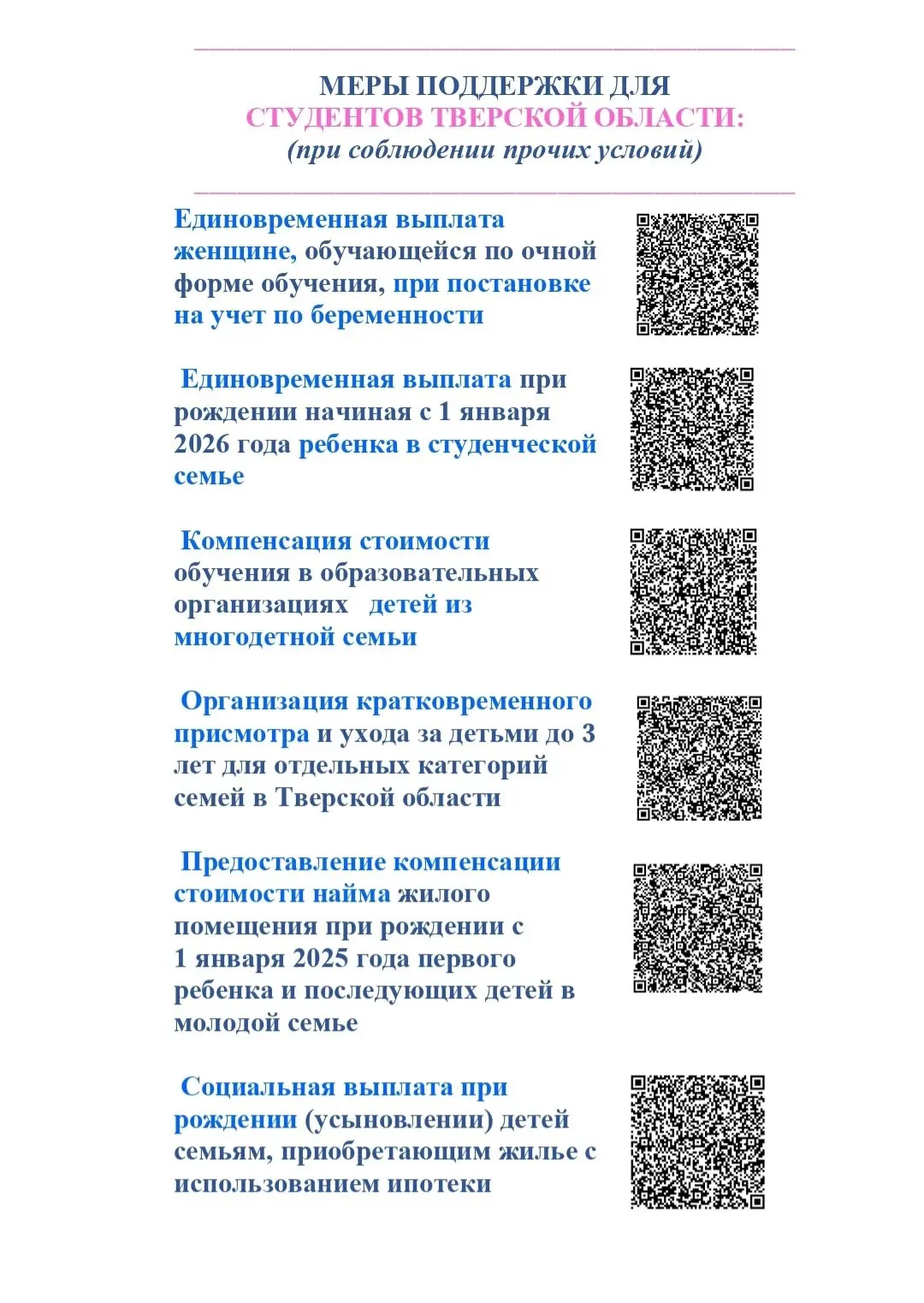 ❗️❗️❗️Меры поддержки студентов Тверской области (при соблюдении прочих условий)❗️❗️❗️Подробнее: vk.c