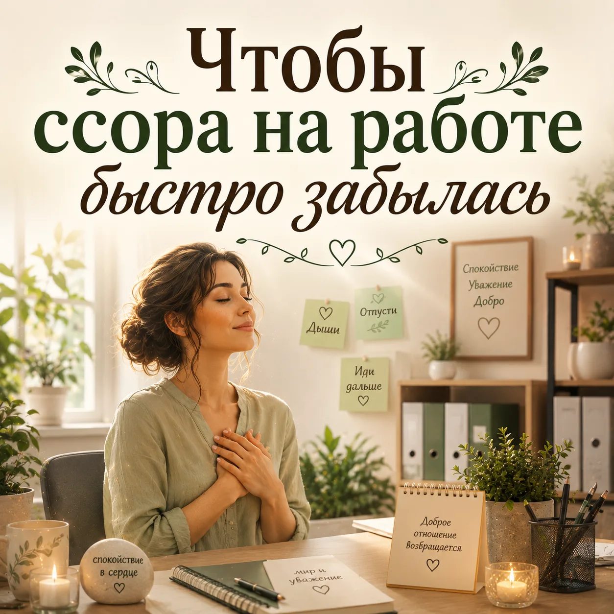 ✨ Если на работе произошла ссора

Когда эмоции немного утихнут, умойтесь прохладной водой и трижды с