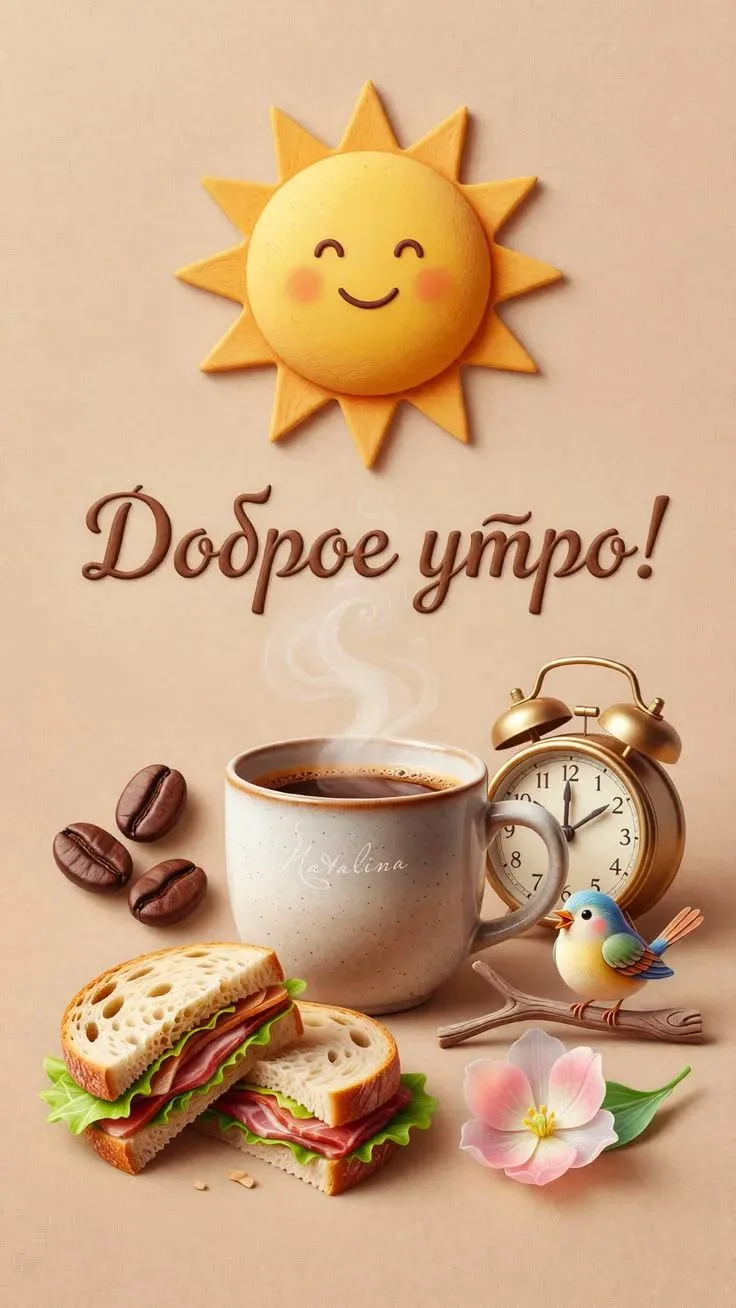 Доброго утра! Пусть солнце светит ярко, улыбка не покидает уста, а день наполнится крас...