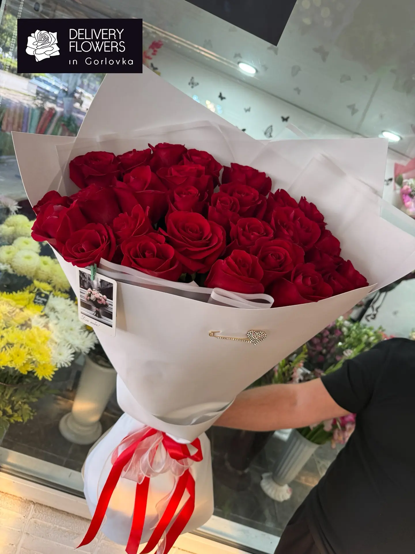 ❤️🌹 29 красных метровых роз