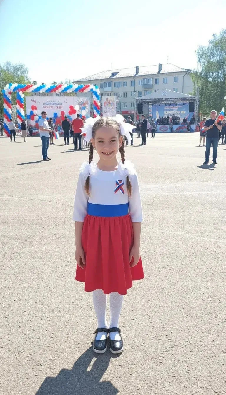 Продолжаем фото марафон ко Дню России🇷🇺. 
1а Мусакаева Милана
Будущий 1а Милюкова Дарья
Спасибо за