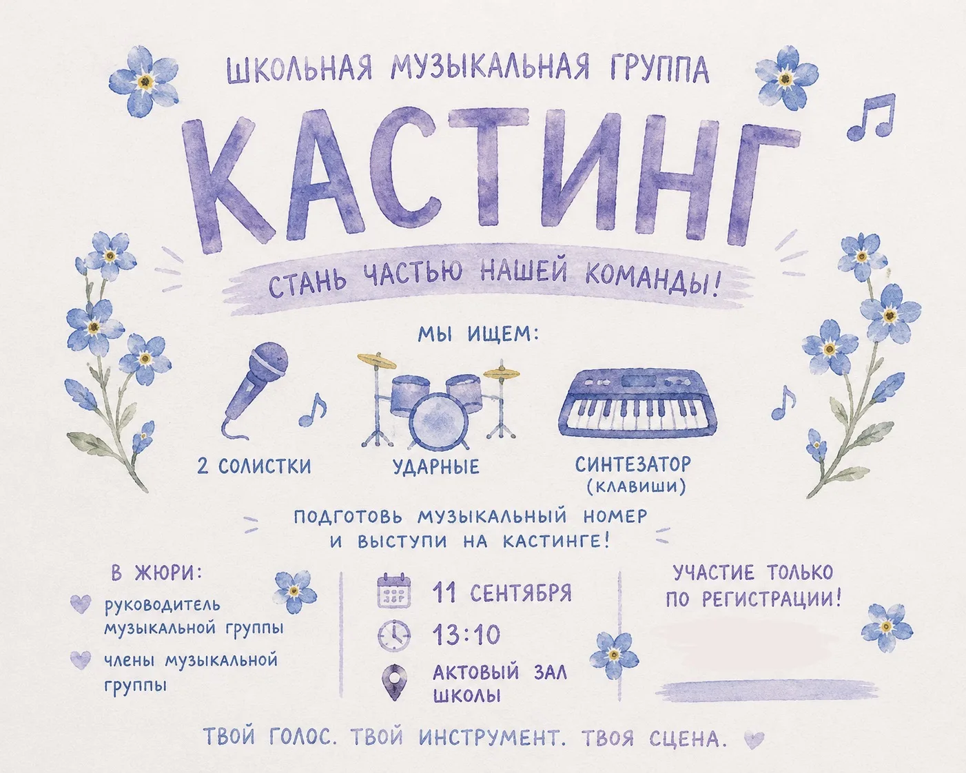 🎸ХОЧЕШЬ НА СЦЕНУ? ТЕБЯ ЖДЁТ КАСТИНГ!