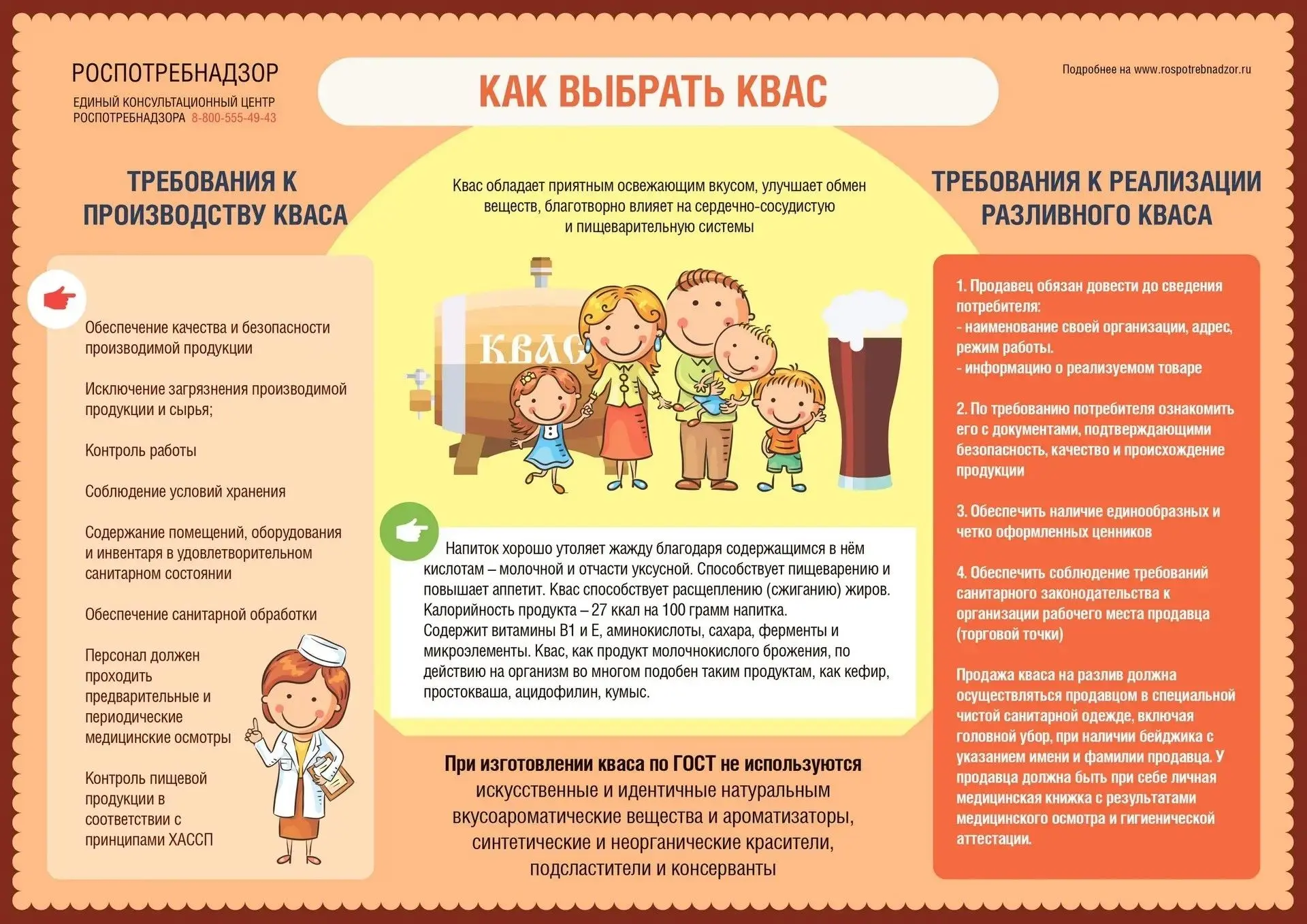 17 июня - День русского кваса. В сегодняшней статье Управления Роспотребнадзора по Орло...