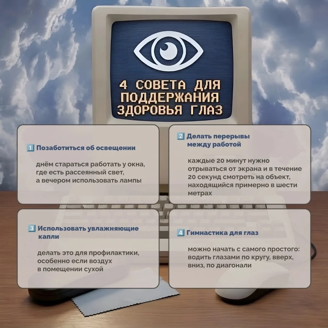 Как сохранить зрение, работая за компьютером? 💻