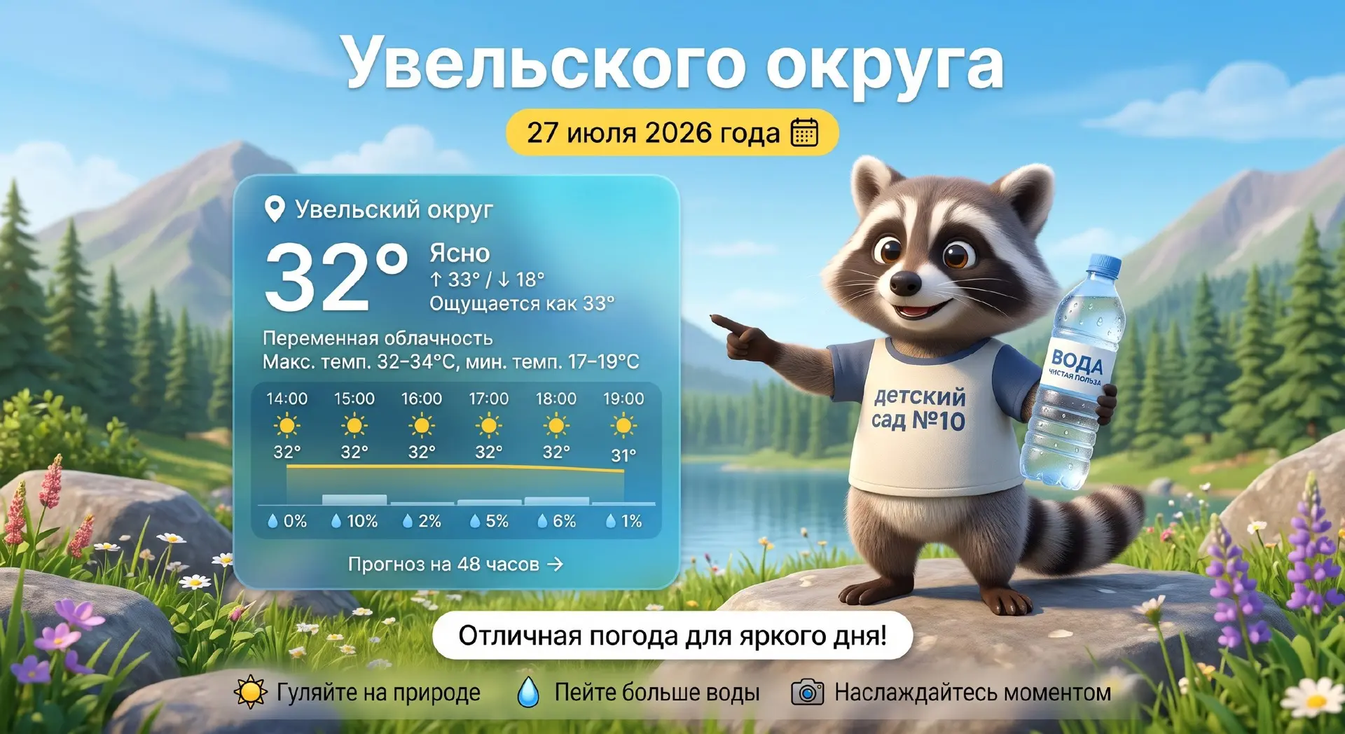 Всем доброго утра! И хорошего настроения в жаркий день🦡🌤️🔥