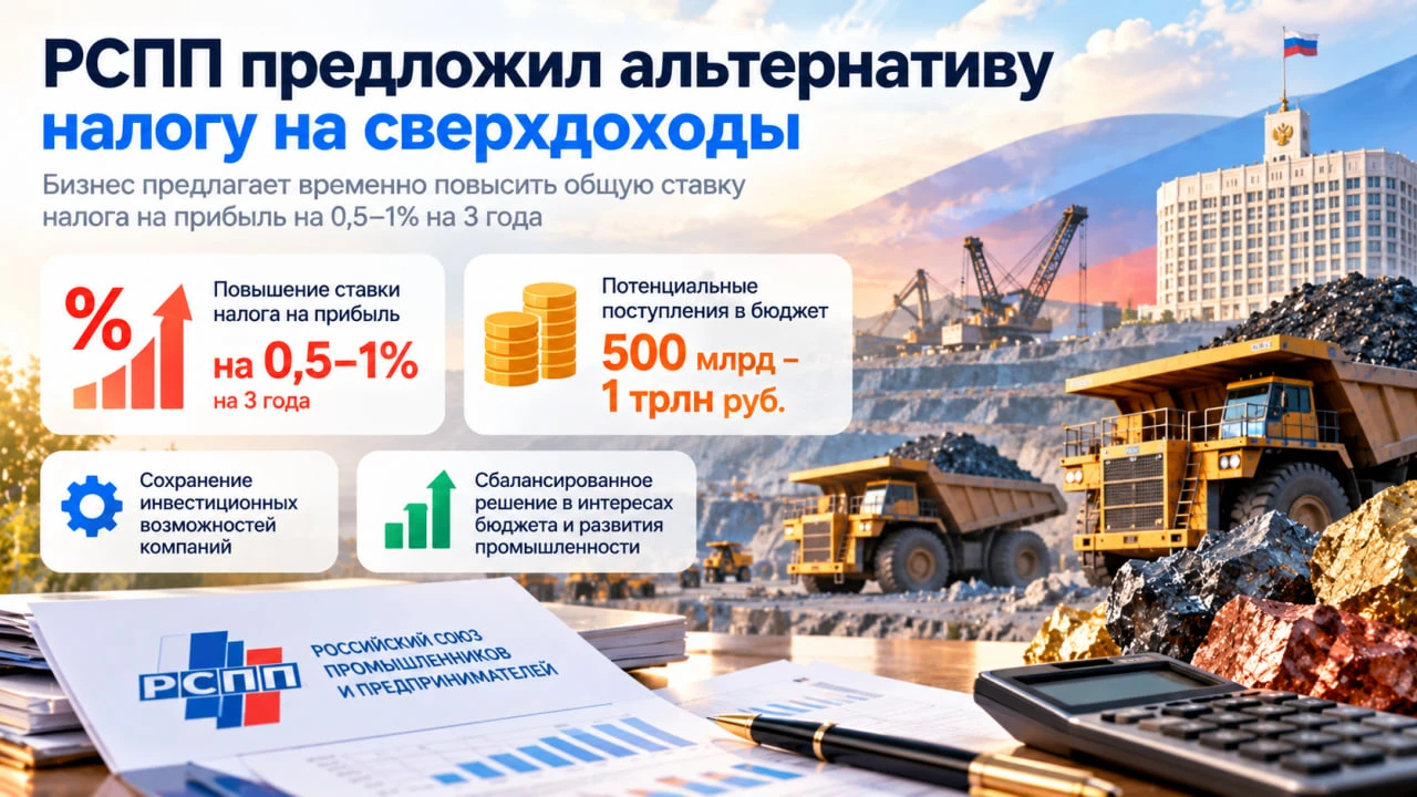 Российский союз промышленников и предпринимателей (РСПП) предложил альтернативу налогу ...