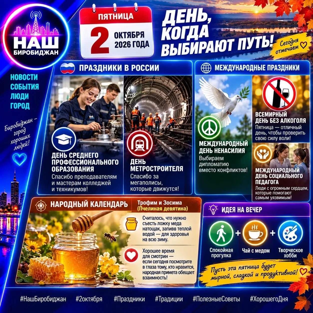 🗓 Пятница, 2 октября 2026 года: День, когда выбирают путь!