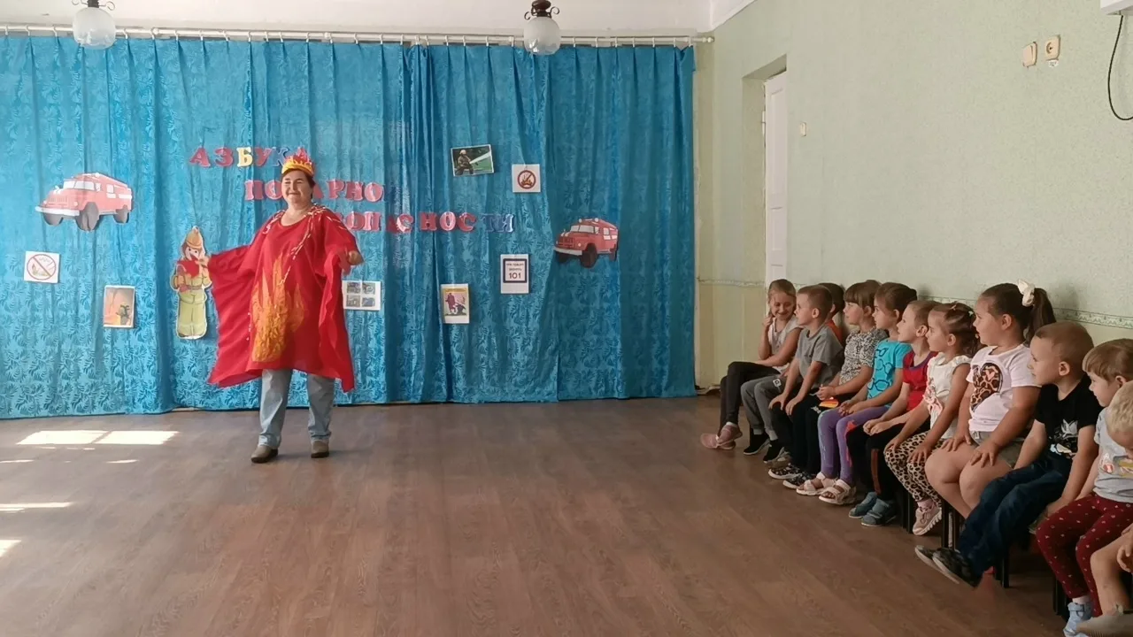 Сегодня в нашем детском саду состоялся физкультурный досуг «Юные пожарные», посвящённый...