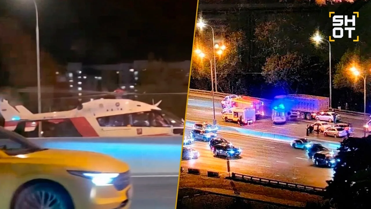 ⚡️ Страшная массовая авария произошла на МКАДе в районе Северного Бутово