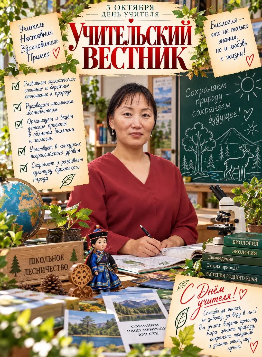 Есть учителя, которые ведут уроки. А есть те, кто открывает красоту и хрупкость мира, п...