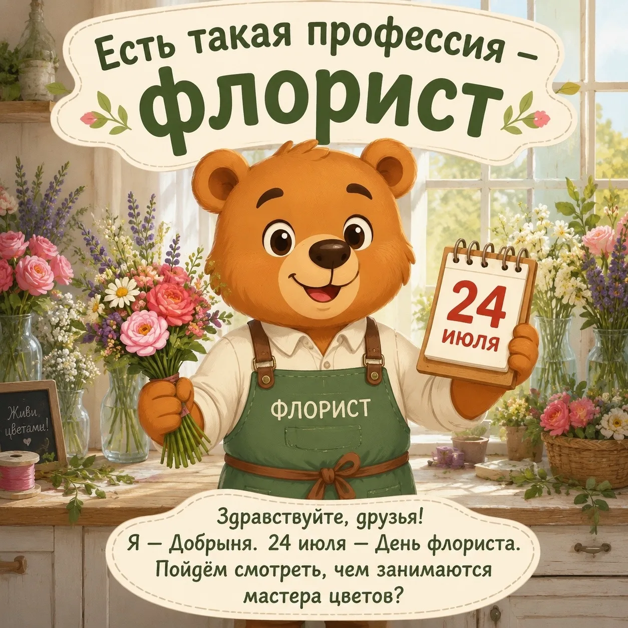 Здравствуйте, друзья! Это я, медведь Добрыня 🐻

Знаете, есть такая интересная и очень творческая пр