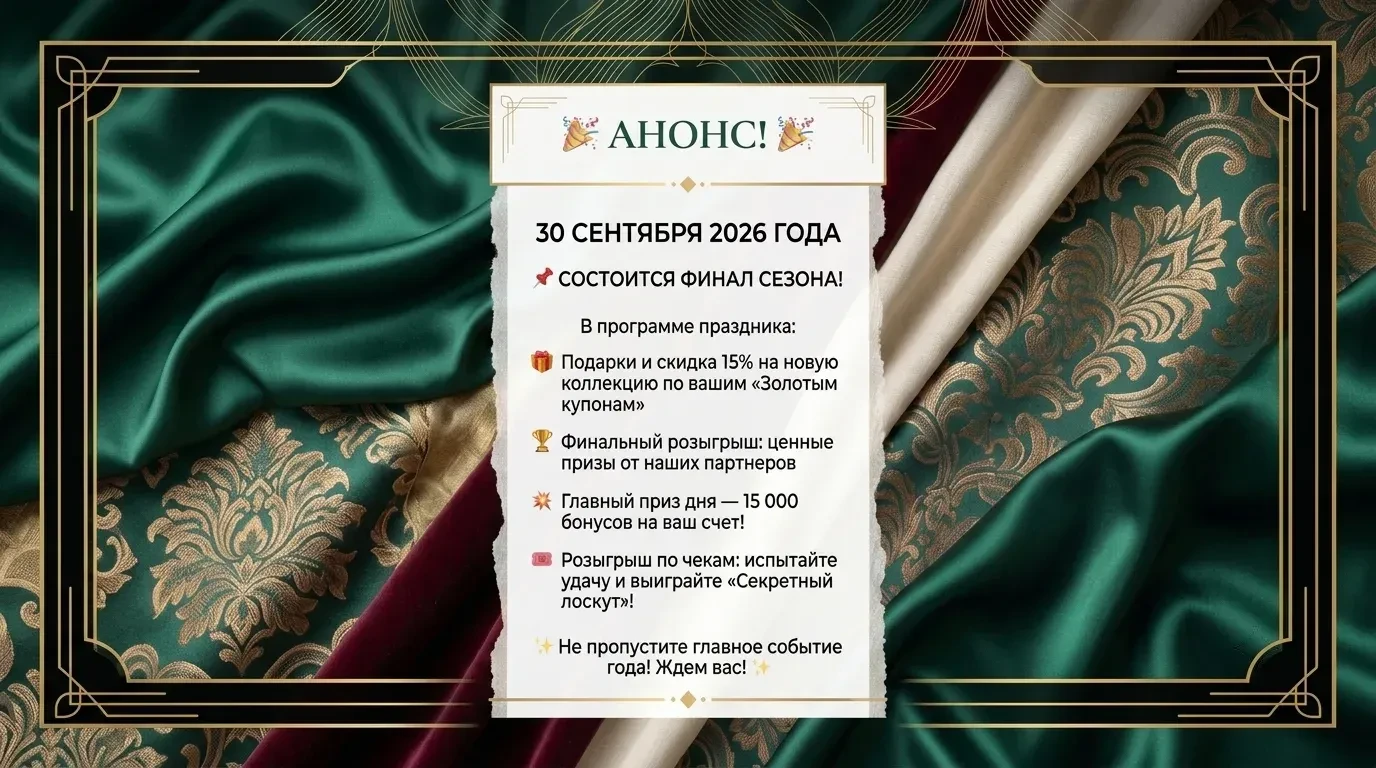 📌 ИРКУТСК! Салон итальянских тканей «БРАВИССИМО» — 18 ЛЕТ! 🎉