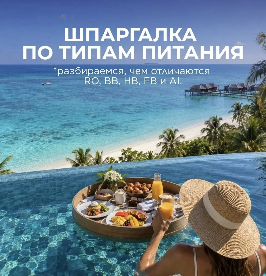 🍽 RO, BB, HB, FB, AI… Что это вообще значит?