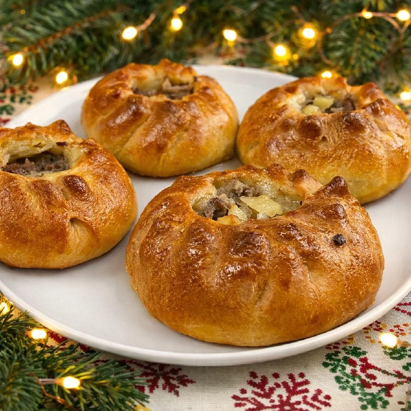 ПЫШНЫЕ ПИРОЖКИ С МЯСОМ НА КЕФИРЕ (ВАК БАЛИШ)