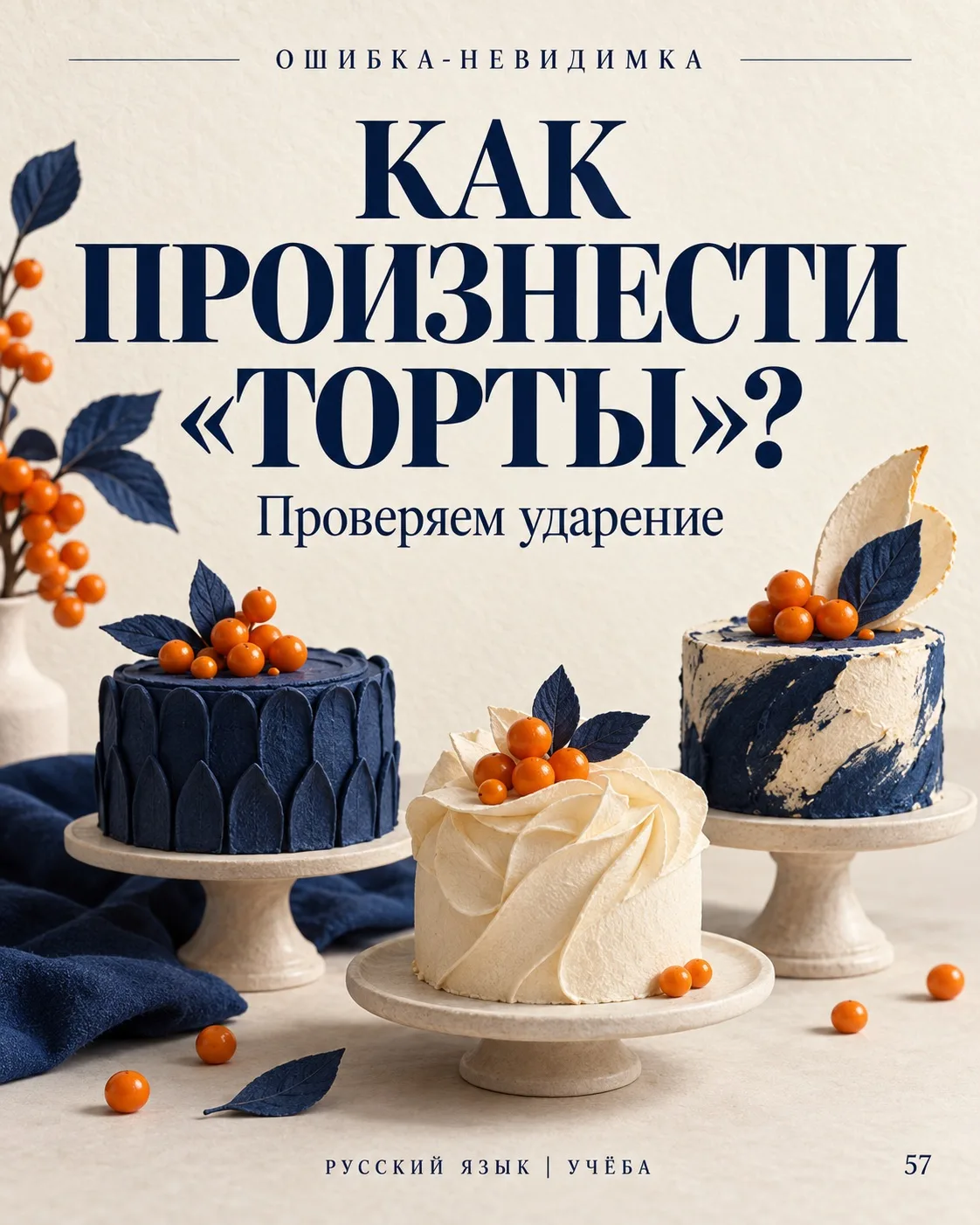 🎂 То́рты или торты́? Ударение остаётся на месте
