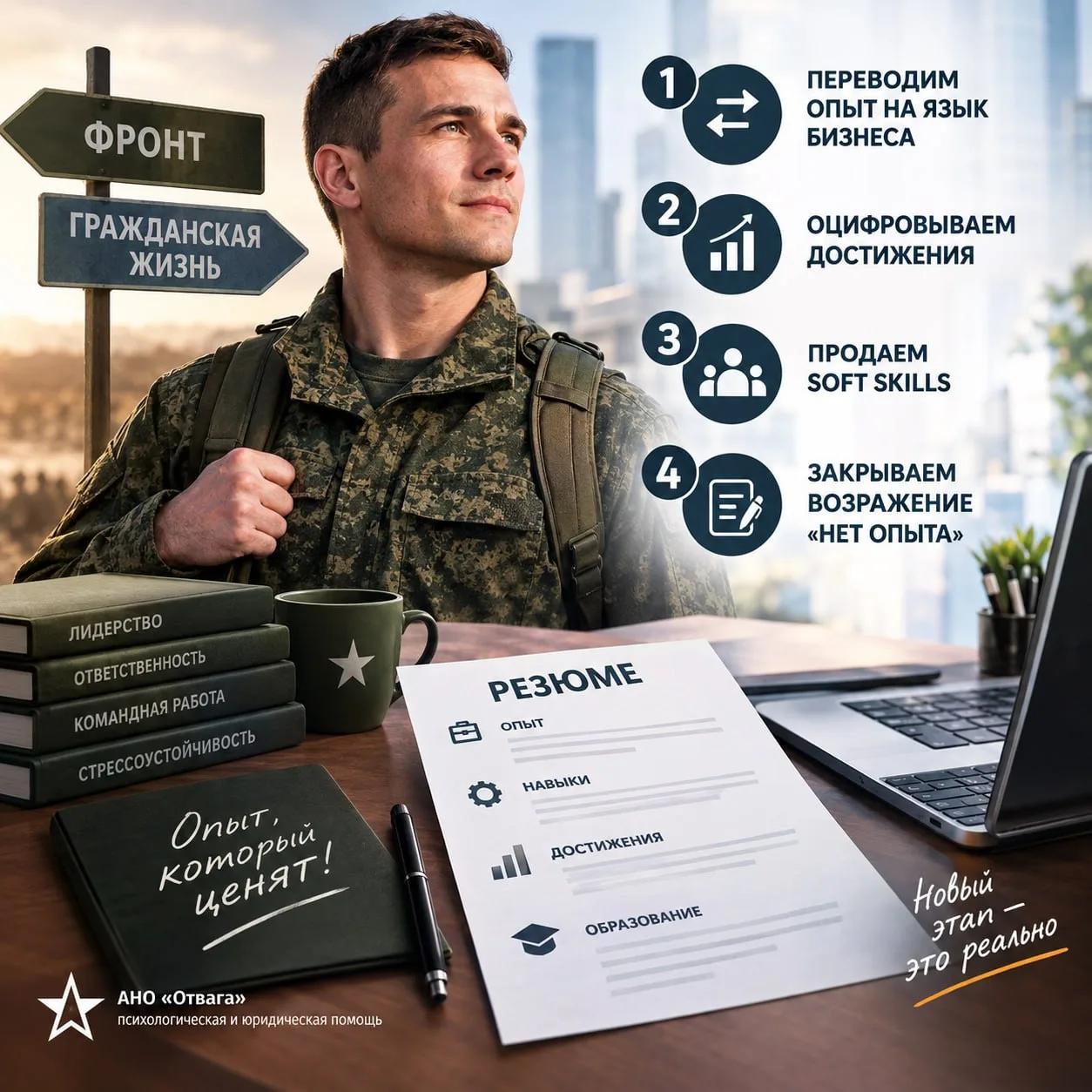 🎖С фронта — на гражданку: как составить резюме, чтобы вас наняли