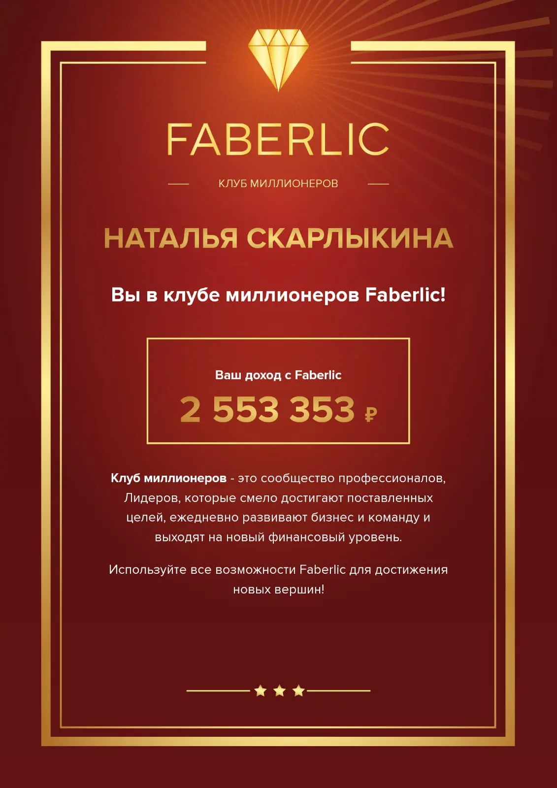 ## 💎 Из Нальчика в Клуб Миллионеров Faberlic: почему мне можно доверять?