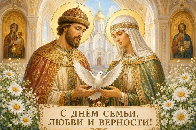 С праздником, с днём СЕМЬИ, ЛЮБВИ и ВЕРНОСТИ!🌼