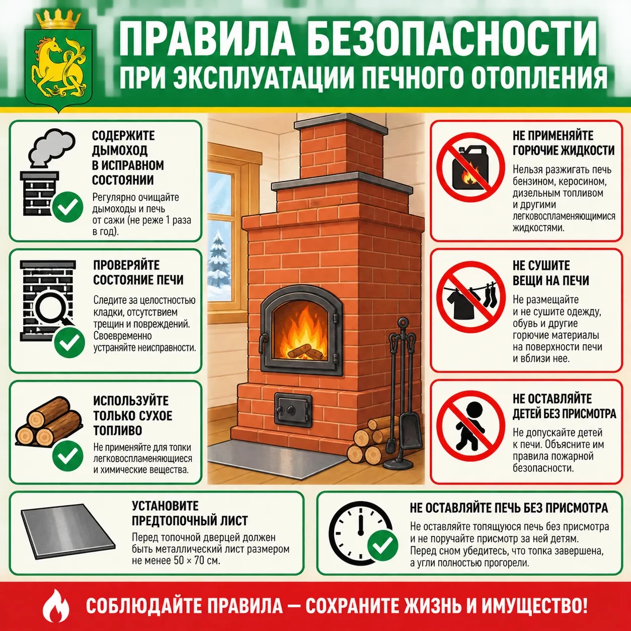 🛑 Внимание: отопительный сезон. Пожарная безопасность.
