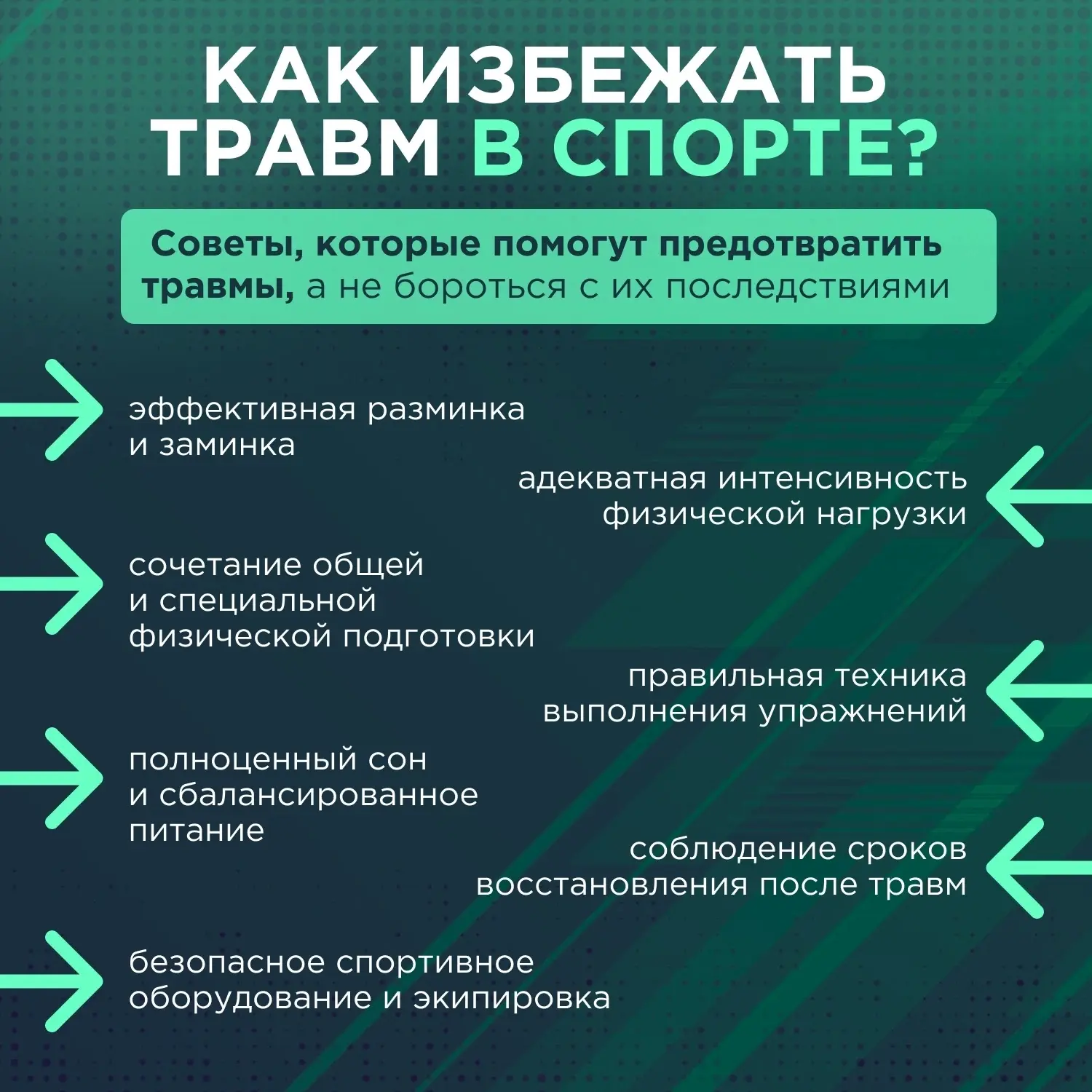 Спорт связан с риском получения травм, поэтому профилактика травматизма крайне важна дл...
