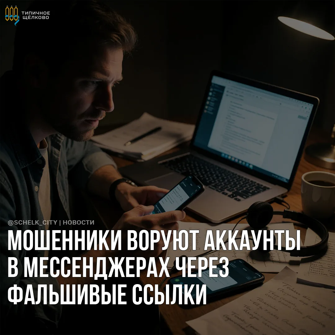 ❗Мошенники воруют аккаунты в мессенджерах через фальшивые ссылки.