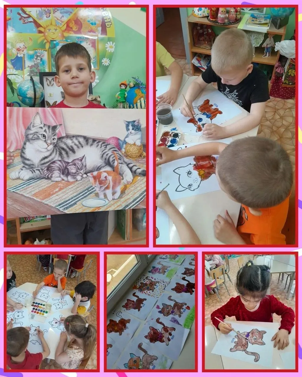 Творческий вернисаж в группе «Семицветик»: наши домашние любимцы! 🎨🐾Как же мы их люби...