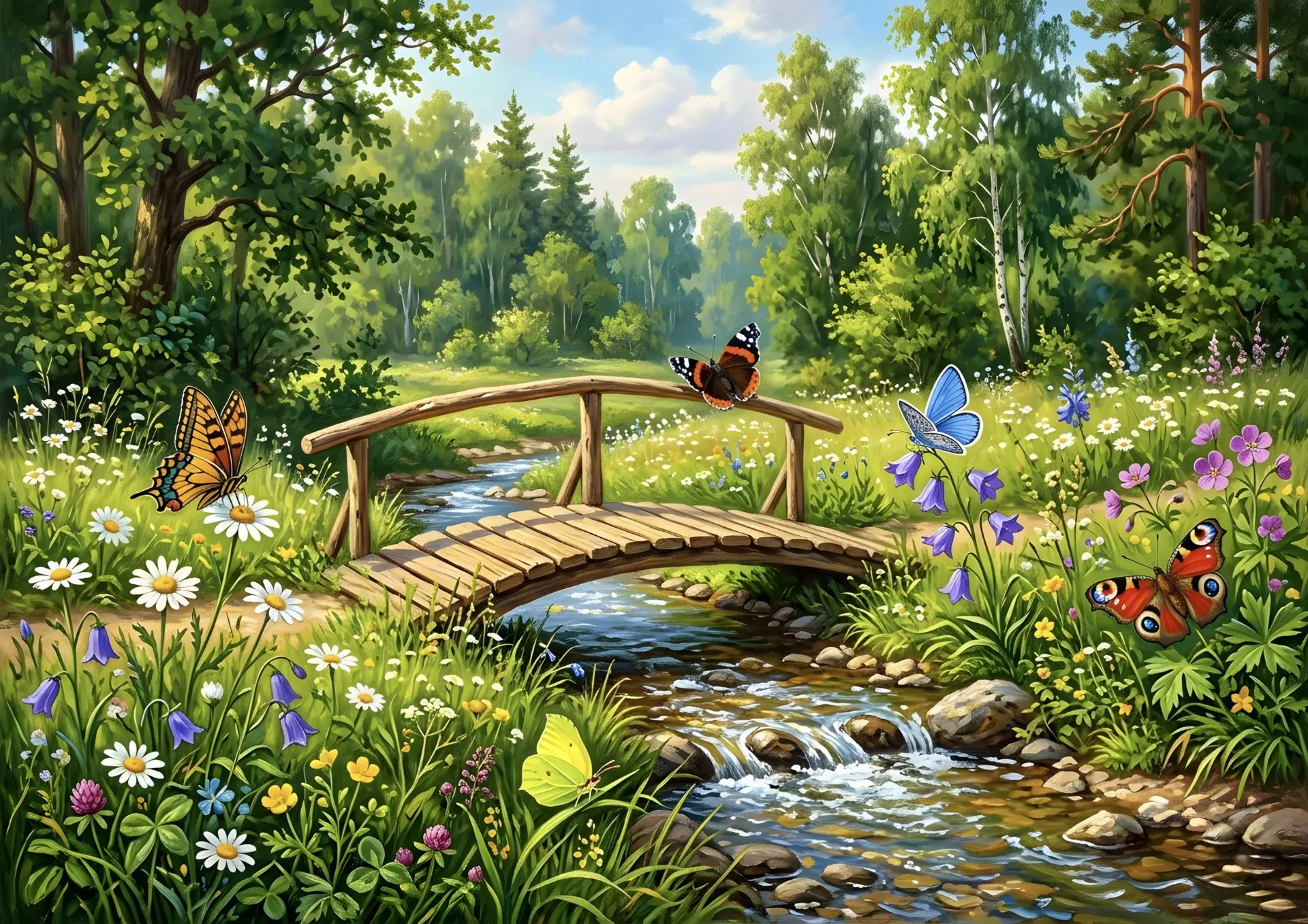 19 июня — День бабочек 🦋 
 
К праздничной дате собрали для вас 5 летних сюжетных картинок. На каждо