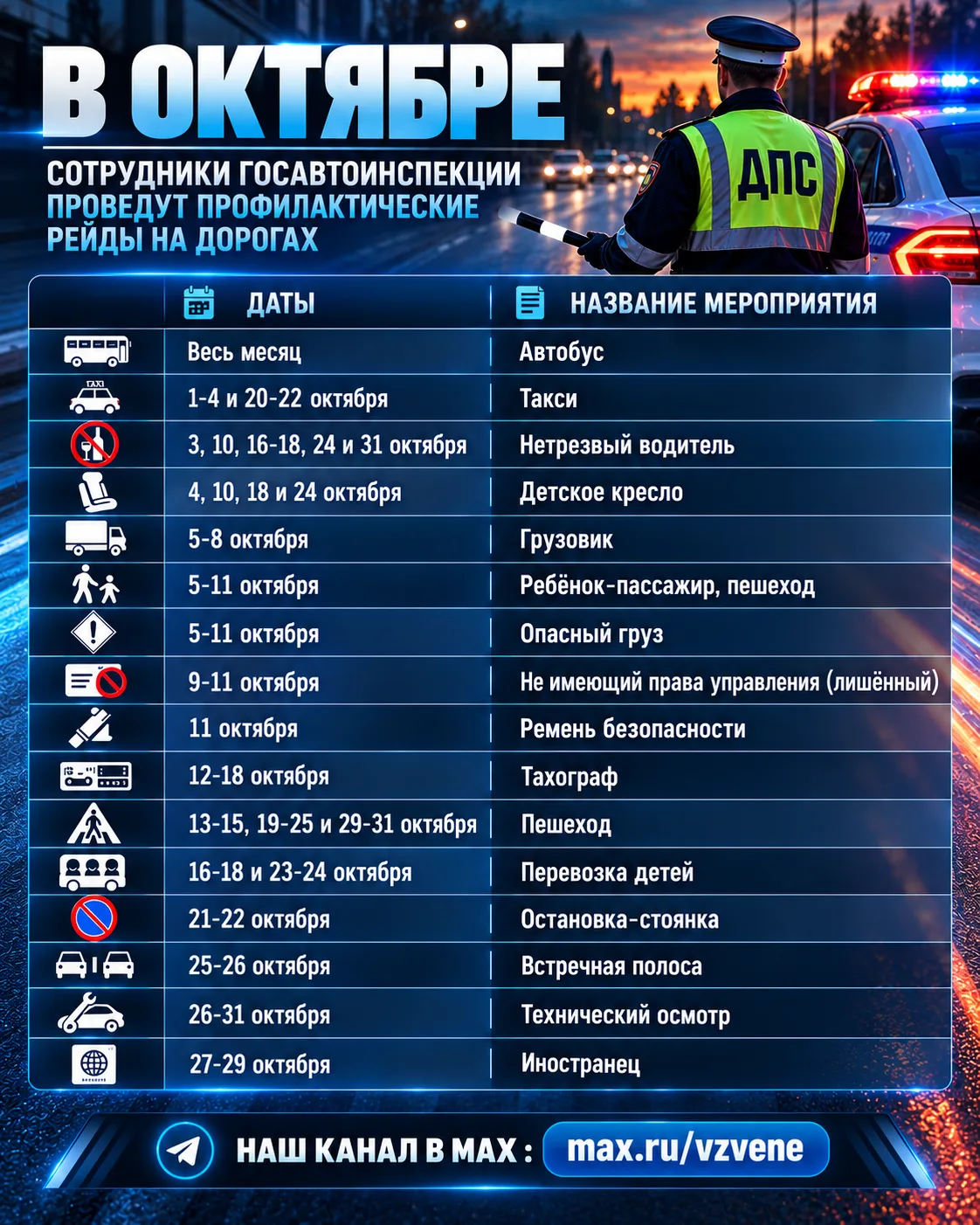 🚔 Рейды в октябре