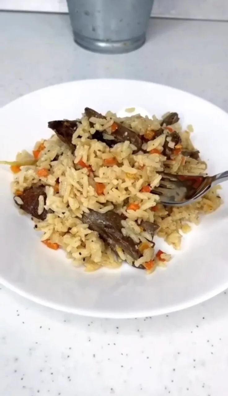 🍛 Куриные сердечки с рисом