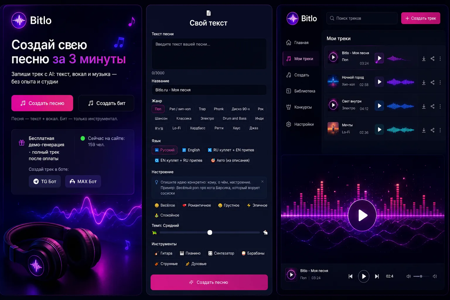🎵 Создавай музыку нового поколения вместе с Bitlo