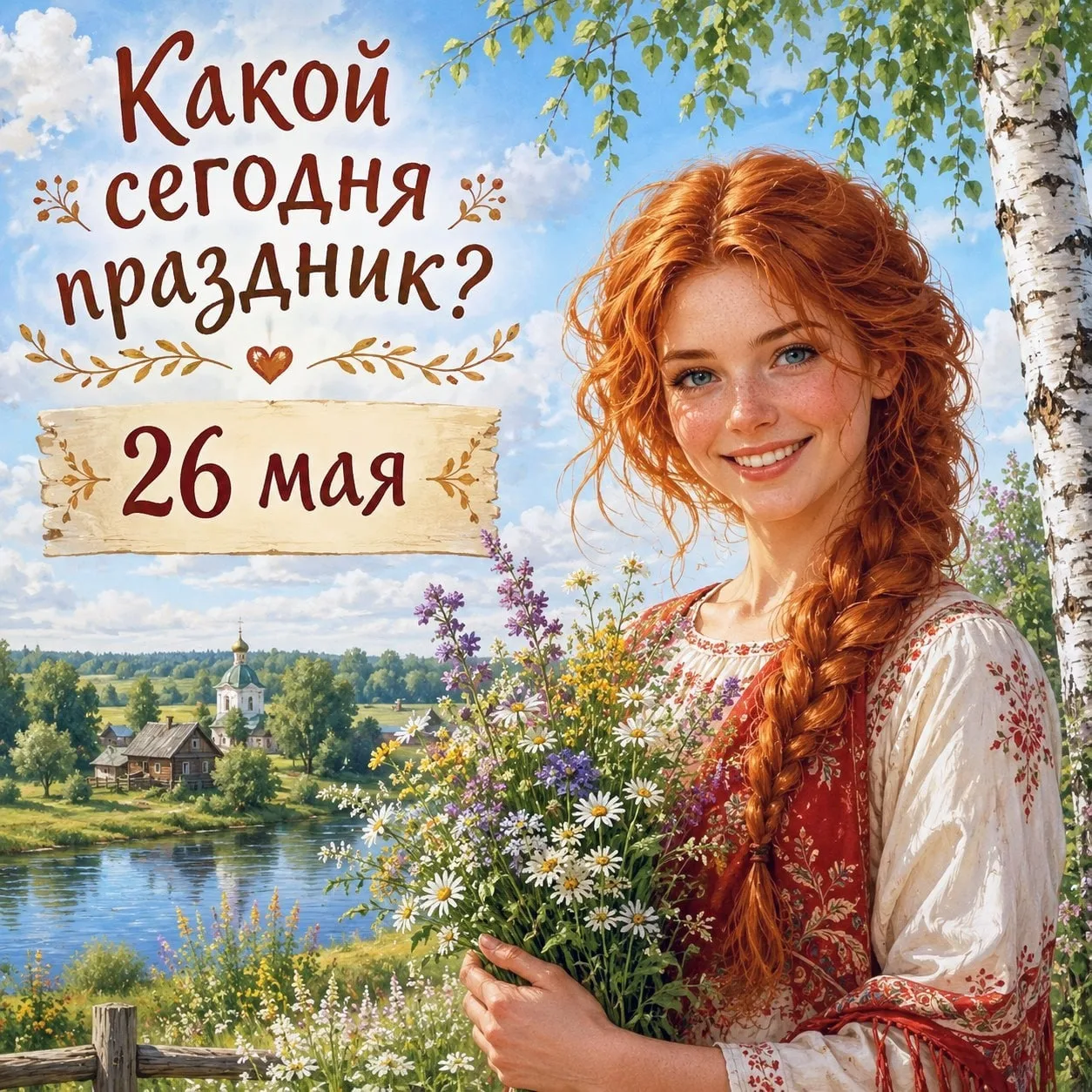 🗓  26 мая – отмечается 16 праздников.  ✅ Последний звонок ✅ Всемирный день рыжих ✅ День хождения бос
