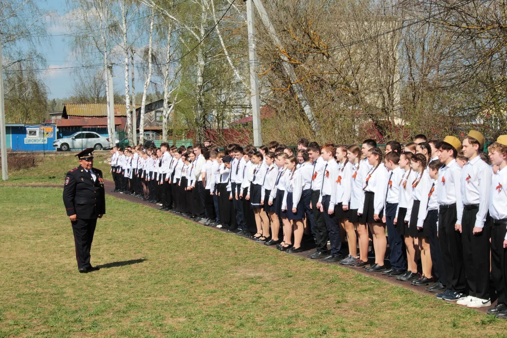 Смотр строя и песни, посвященный Дню Победы🕊🇷🇺                                      ...