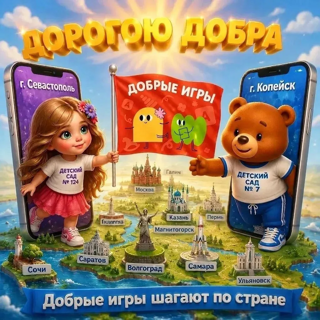 🎉Мы на старте! «Добрые игры» объединяют детские сады по всей России!
