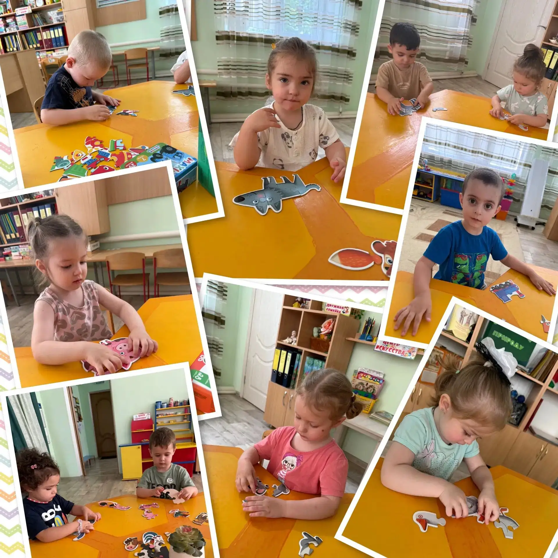 Малыши гр.5 «Дружная семейка» играют и развиваются! 🤩 
Сборка БЭЙБИ ПАЗЛОВ 🧩 тренирует:
-мелкую мо